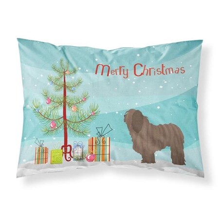 Carolines Treasures Carolines Treasures BB8453PILLOWCASE Bergamasco Shepherd Christmas Fabric Standard Pillowcase BB8453PILLOWCASE